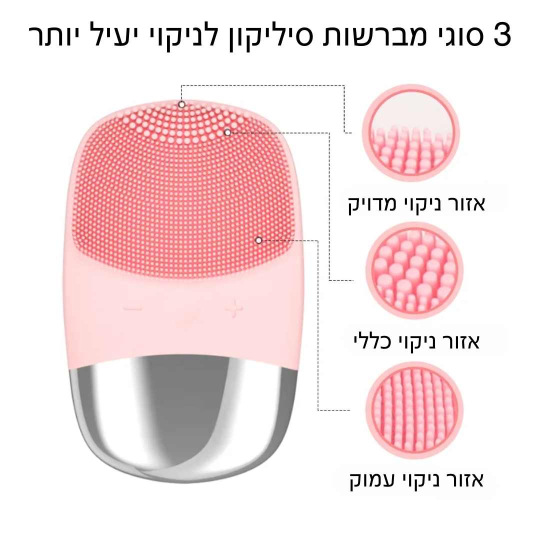 מיני מברשת לפנים - עור נקי תוך דקות